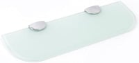 Lekerekített üvegpolc 3 méretben és színben, fürdőszobába, konyhába - fehér, 400x100mm 1