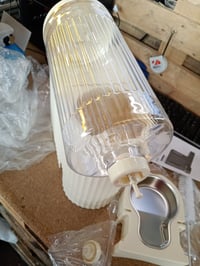 Gardner Pet 2 în 1, hranitoare automată gravitațională și adăpătoare pentru câini și pisici, cu bol din oțel inoxidabil, 3L+3L, fără BPA, bej, utilizat 4