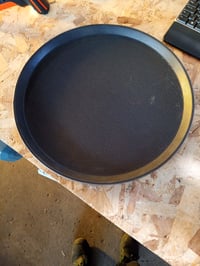 Set 2 tăvi de servire Relaxdays, rotund Ø 40 cm, suprafață antiderapantă, tavă de bar pentru HORECA, negru 2