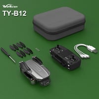 Wipkviey B12 Drón 4K Kamerával - WiFi Vezérlés, Távirányító és Applikáció, 2 Akkumulátor, Hordozható Táska, 810g 7