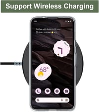 Unov Átlátszó Tok Google Pixel 7a Telefonhoz - Vékony TPU Védőtok Dombornyomott Hegyi Mintával, Ütésálló, Vezeték Nélküli Töltéssel Kompatib 7