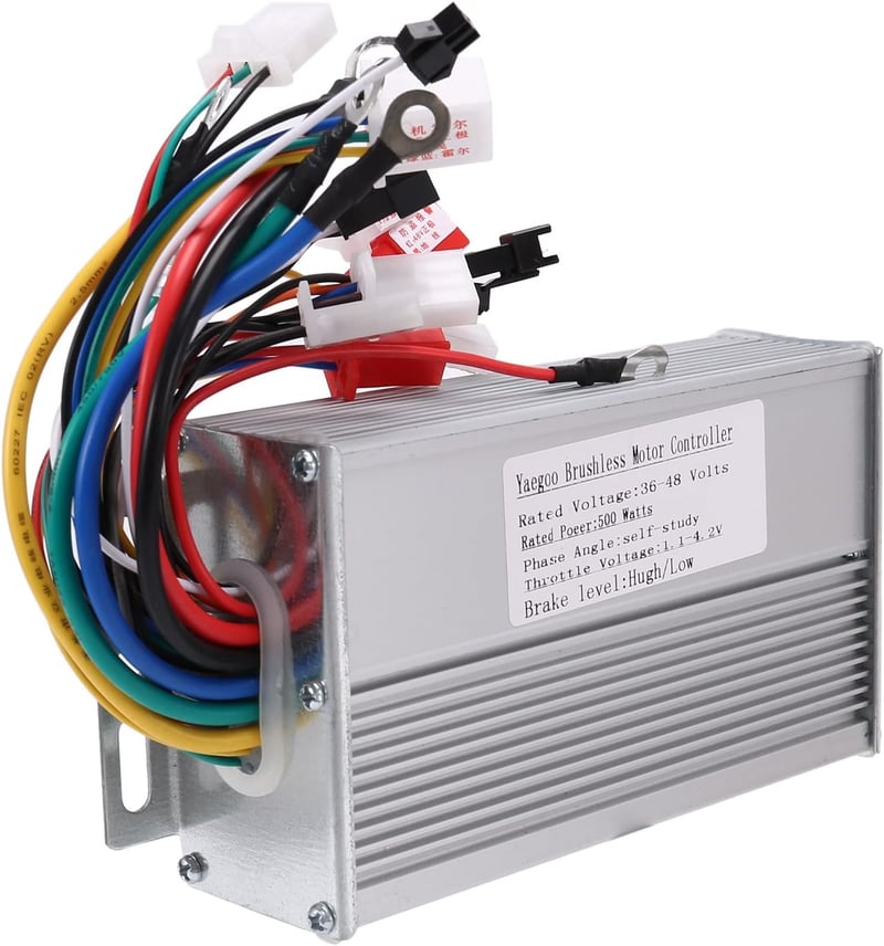 Oewnvmd 36V/48V 30A Kefe Nélküli Elektromos Kerékpár Vezérlő - 500W E-Bike és Roller Szabályozó Egység, Ezüst