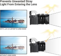 FUJIFILM XF 35mm f/1.4 R objektívhez JJC négyzetes fém napellenző 52mm-es szűrővel 8