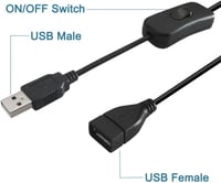 Greluma 2db USB hosszabbító kábel kapcsolóval - LED, ventilátor, autós kamera 2