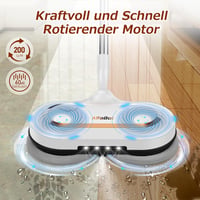 AlfaBot S2 Vezeték Nélküli Elektromos Felmosó, Permetező Funkcióval és LED Világítással, Padlótisztító Többféle Felülethez 3