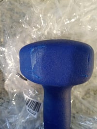 Amazon Basics Neoprén Súlyzó Pár 5 kg x 2 db Kék Edzőtermi Kézi Súly Készlet — kopott szél, feljött bőr (állapot: lásd a 2. képet) 2