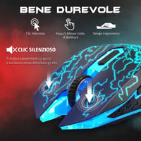 VersionTECH Vezeték Nélküli RGB Gamer Egér - Újratölthető, Csendes, 3 DPI Fokozat 7