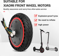 Yungeln 36V 350W Elektromos Roller Motor Tömör Gumiabroncsos Kerékkel - Xiaomi 1S M365 Pro/Pro2/Mi3 Rollerekkel Kompatibilis Alkatrész 5