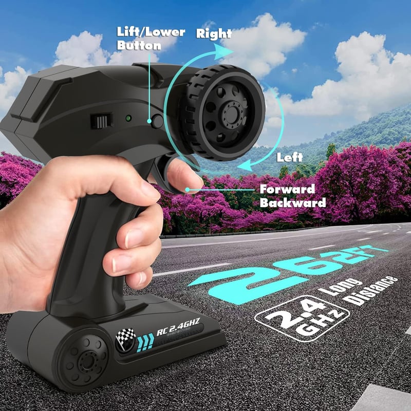 CROBOLL 1:12 Emelhető RC Monster Truck, 20km/h, Kék - Fiúknak 3-8 éves korig