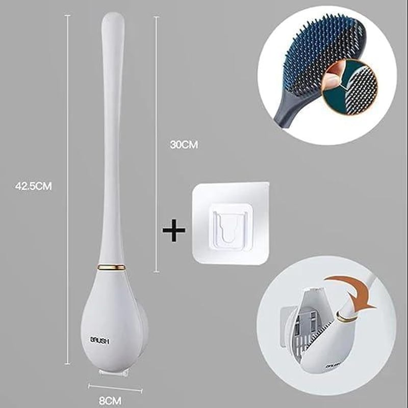 Innovatív Szilikon WC Kefe Tartóval - Gyorsan Száradó, Higiénikus