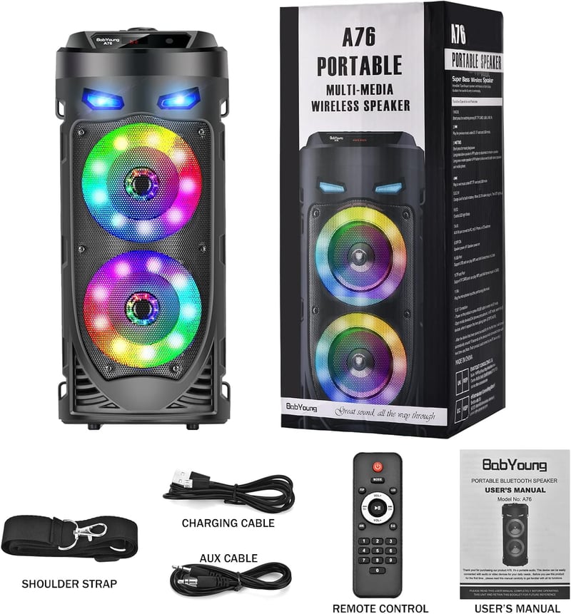 JBL Hordozható Bluetooth hangszóró 30W, LED fény, távirányító, EQ