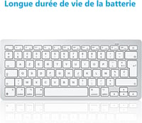 Apple MacBook kompatibilis OMOTON ezüst vékony Bluetooth billentyűzet 6