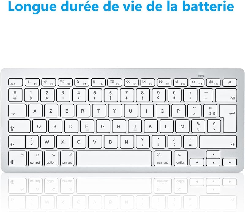 Apple MacBook kompatibilis OMOTON ezüst vékony Bluetooth billentyűzet