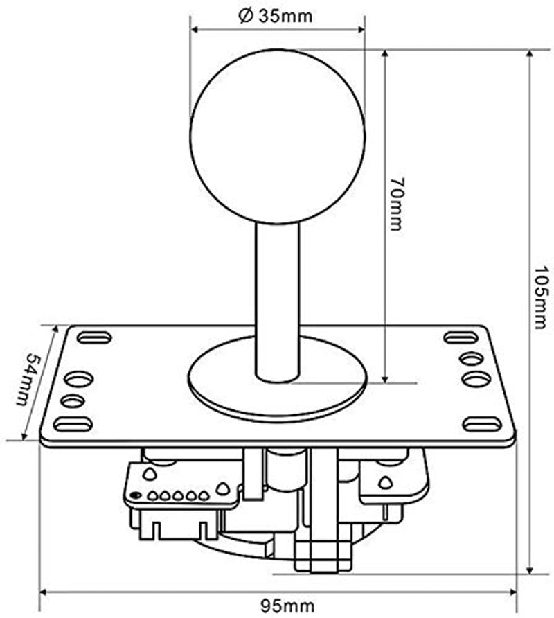 SANWA Denshi arcade joystick, 4/8 irányú, Hori és Mad Catz kompatibilis