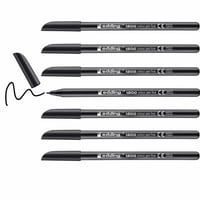 Set de 8 carioci edding 1200 Colour Pen Fine, vârf rotund 1 mm, negru, pentru desen și scris, mandale, uz școlar 2