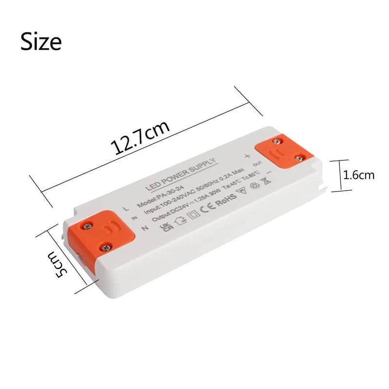 Újracsomagolt 30W LED Tápegység 230V/24V - Állandó Feszültségű Transzformátor