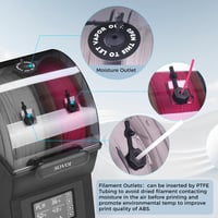 Sovol SH02 Filament Szárító, 2 Tekercses 3D Nyomtató Szálszárító PTC Fűtéssel, Érintőképernyős Filament Tároló Doboz, PLA PETG TPU ABS 1.75/ 5