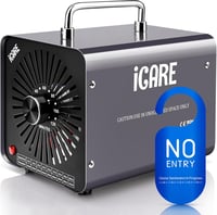 ICARE 30.000 mg/h Ózongenerátor 300 m² területre, 120 perces időzítővel - Szagtalanító készülék autóhoz, dohányfüsthöz, háziállat és konyhai 1