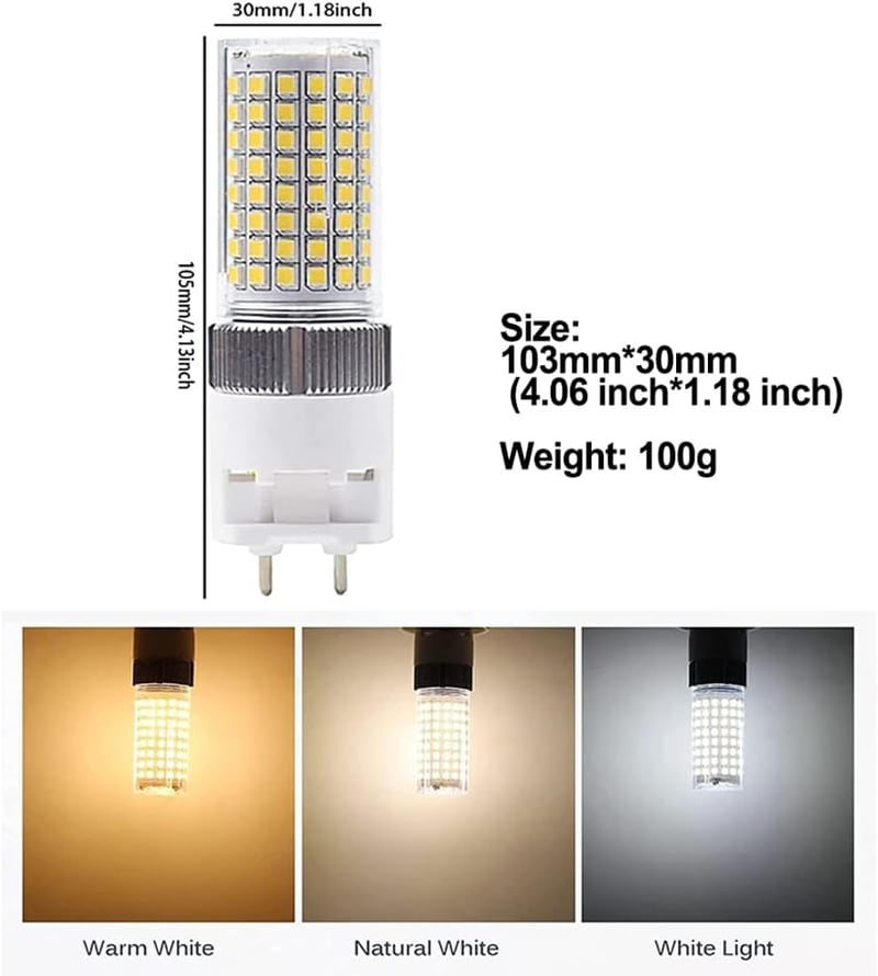 G12 LED izzó 16W, 150W halogén ekvivalens, meleg fehér, 2 darabos csomag