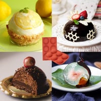 Tégla Piros Félkör Szilikon Sütőforma 6 Lyukkal - Puding, Csokoládé, Tortadísz 7