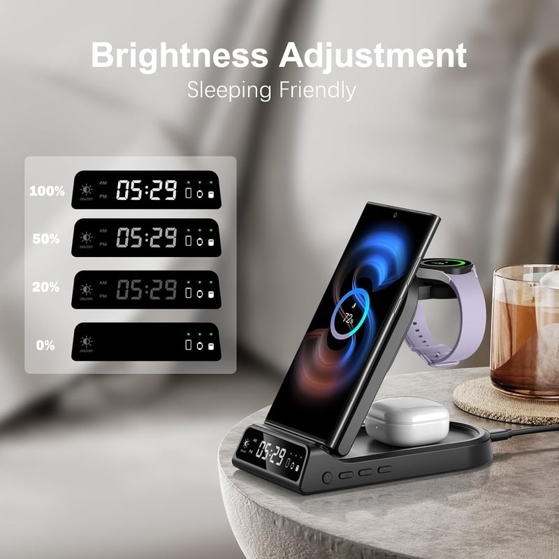 Samsung 4 az 1-ben vezeték nélküli töltőállomás Galaxy S24/S23/S22, Watch és Buds készülékekhez