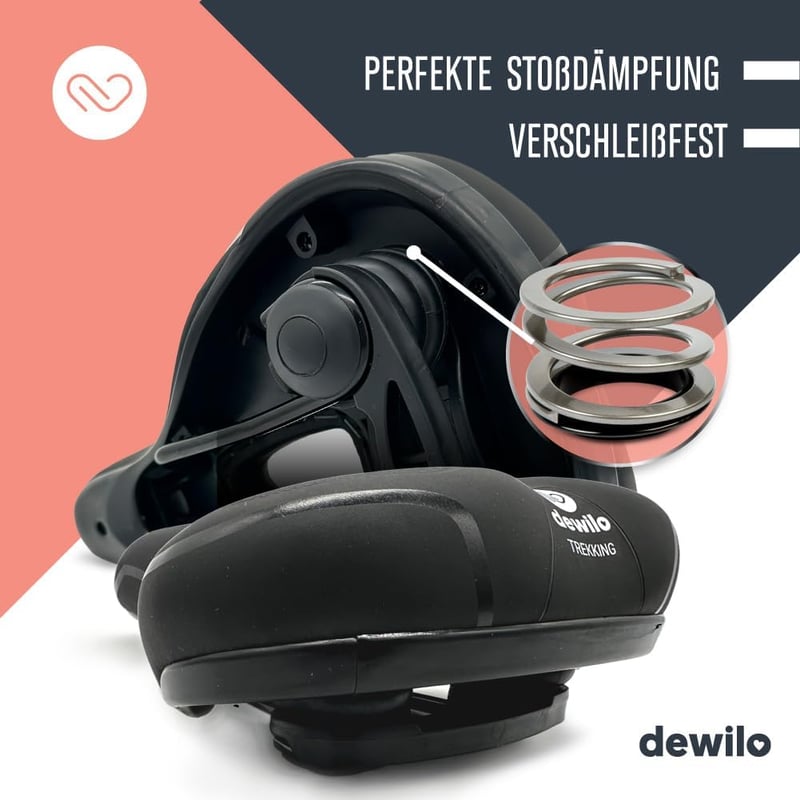 Dewilo Kényelmes Unisex Kerékpárnyereg Esővédővel és Szerszámmal - Trekking, MTB, Országúti