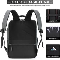 HOMIEE 15,6" Vízálló Üzleti Laptop Hátizsák USB Töltőporttal, Repülőgép Kézipoggyász Méretű 5