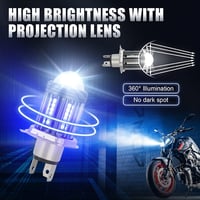 SUPAREE H4 LED motorkerékpár fényszóró, 3300LM, 6000K fehér-kék, HS1 kompatibilis 2