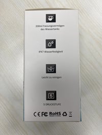 Hordozható Kék-Fehér Vízsugaras Fogköztisztító - Akkus, 5 Fejes, 200ml-es 7