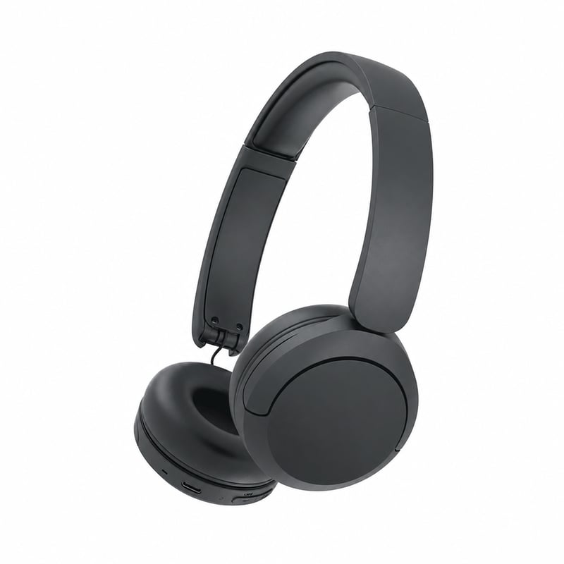 Bluetooth on-ear slúchadlá Sony WH-CH520 - čierne — odtrhnuté ľavé slúchadlo, bez nabíjacieho kábla (stav: pozri 2. obrázok)