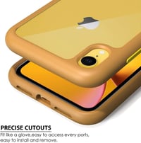 iPhone XR Okkersárga Átlátszó Ultravékony Ütésálló Szilikon Védőtok 5