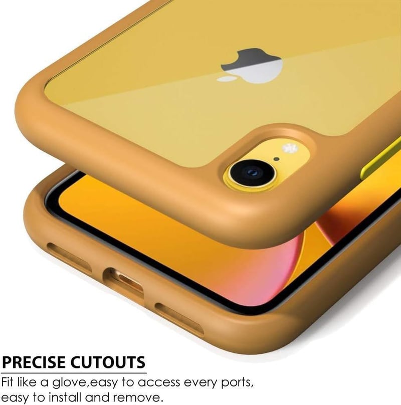 iPhone XR Okkersárga Átlátszó Ultravékony Ütésálló Szilikon Védőtok