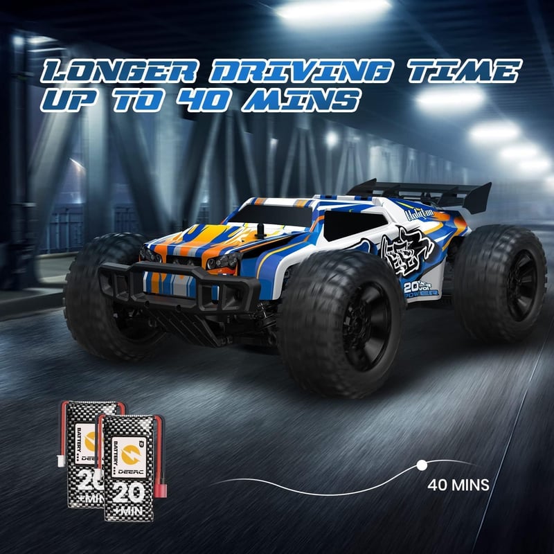 DEERC 9205E RC Autó 1:10 Távirányítós Terepjáró 48 km/h Sebességű 4WD Monster Truck Buggy 2 Akkumulátorral, 100m Hatótávolsággal