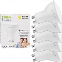 Lumare GU10 LED Spot 4W, Meleg Fehér, 5db - Energiatakarékos, 35W-os Helyettesítő 1