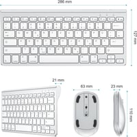 OMOTON Bluetooth Billentyűzet Mac-hez, Olasz Kiosztás, Numerikus Billentyűzet, MacBook Air/Pro/iMac Kompatibilis, Fehér 5