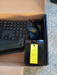 Set tastatură și mouse vertical ergonomic wireless Perixx PERIDUO-605, QWERTZ, Negru, cu suport pentru încheietura mâinii, compatibil Windows 3