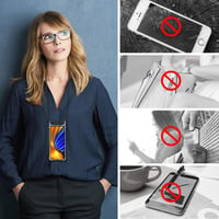 Xiaomi Poco F4 átlátszó tok üvegfóliával és fekete pánttal 7