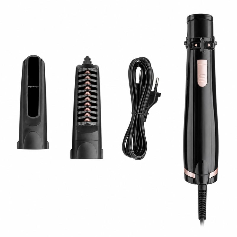 BaByliss AS200E Brush & Style rotirajuća četka za kosu na vrući zrak 1000W crna - nepotpun set nastavaka (20mm (stanje: vidi 2. sliku)