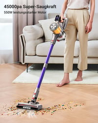 Roanow 45KPa erős vezeték nélküli porszívó, 60 perces üzemidő, LED kijelző, 1,8L tartály 2