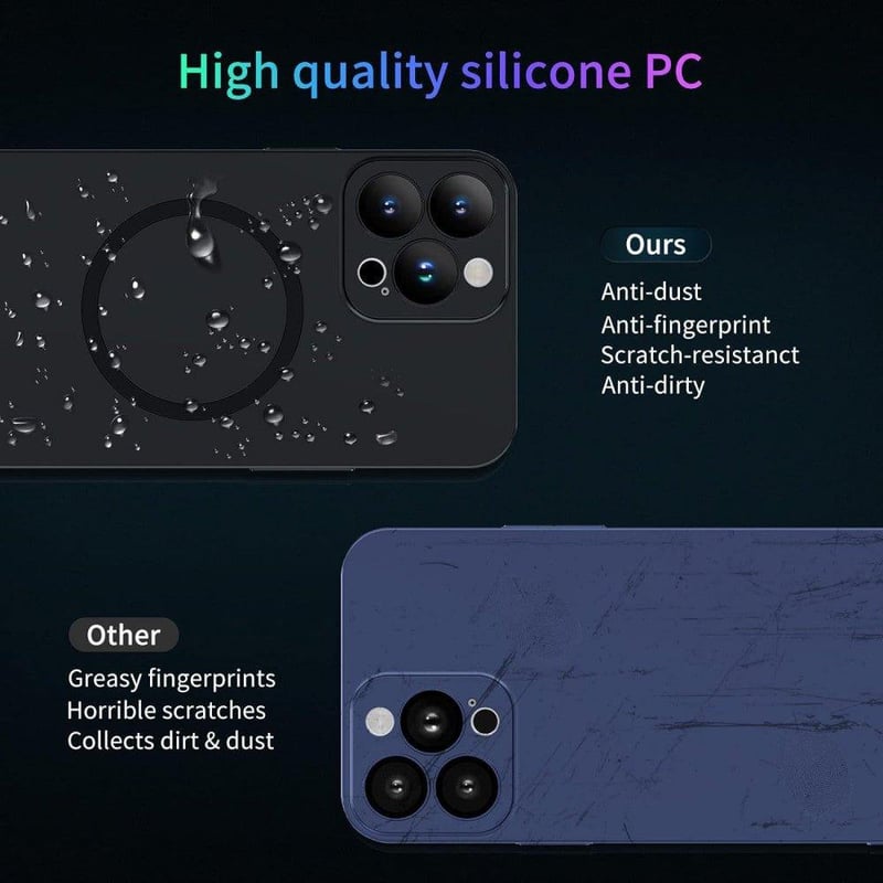 Apple iPhone 13 Pro Max Fekete Mágneses Védőtok MagSafe Kameravédelemmel