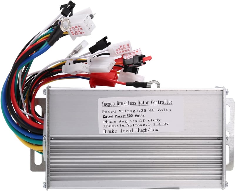 Oewnvmd 36V/48V 30A Kefe Nélküli Elektromos Kerékpár Vezérlő - 500W E-Bike és Roller Szabályozó Egység, Ezüst