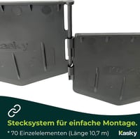 Rugalmas műanyag gyepszegély - 10,7 m, ütve telepíthető, újrahasznosított 7