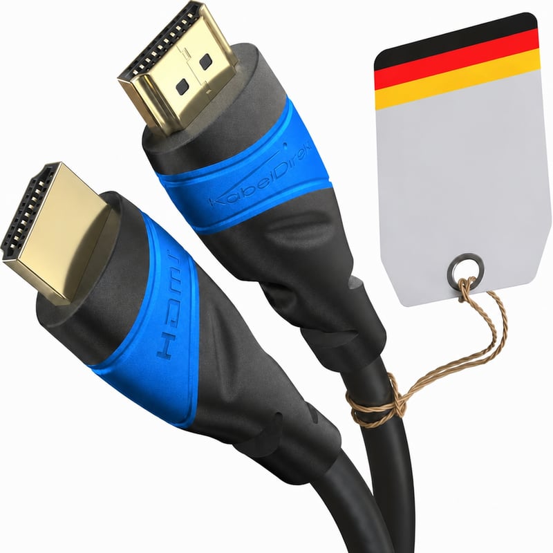 KabelDirekt HDMI kabel 5x 5m s Flexcore tehnologijom, 8K i 4K Ultra HD, brzi spojni kabel — set od 4 komada