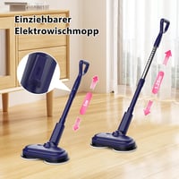 SUNSMAI Vezeték Nélküli Elektromos Felmosó LED Világítással, Permetező Funkcióval, 300ml Víztartállyal, Kivehető Akkumulátorral, Dupla Forgó 3