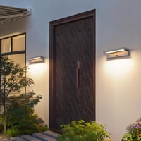 KUKAK 36W LED Kültéri Fali Lámpa Mozgásérzékelővel - IP65 Vízálló, 3000K Meleg Fehér, 350° Forgatható Panel, Alumínium, Kert, Terasz Világít 7