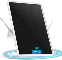 LCLCTEK Kültéri WiFi Jelismétlő Napelemes Akkumulátorral - 300Mbit/s Vezeték Nélküli Jelerősítő 100m Hatótávval, 2.4GHz WiFi Bővítő 1