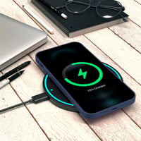 Apple iPhone 15 Kétréteges Szilikontok Kameravédelemmel - MyGadget Sötétkék Védőtok 6