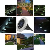 Joomer 12 db-os LED-es napelemes kerti lámpa szett, fehér fényű, vízálló 2