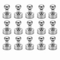 AiQInu Neodymové magnety, silné, 12x16 mm, strieborné, sada 20 ks, na magnetickú tabuľu a chladničku 1