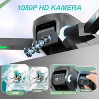 Tolatoyus TL16 Összecsukható Drón 1080P HD Kamerával - Kefe Nélküli Motor, FPV Élő Közvetítés, Optikai Érzékelő, 3D Flip Funkció, Alkalmazás 2